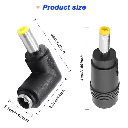 5.5 x 2.1mm Jack to 4 x 1.7mm Plug en DC Plug 4 x 1.7mm Socket 90 graden rechts Hoek DC Plug (10 Pack)
