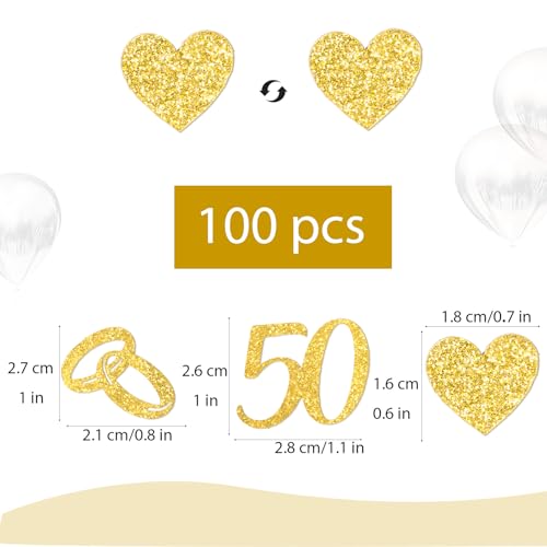 50e bruiloft Confetti Gold bruiloft decoraties Gold Table Confetti voor verjaardag feest bruiloft verjaardag partij levering