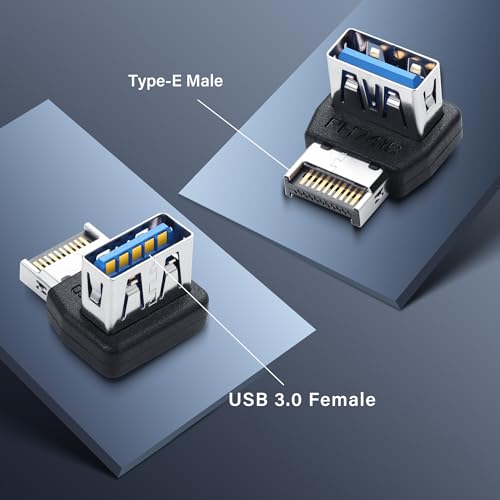 USB 3.1 Voorpaneel Header 10Gbps Type E naar USB 3.1 Moederbord Header Adapter Type-E Man naar USB Een Vrouwelijke Front Connector Converter (PH741B)