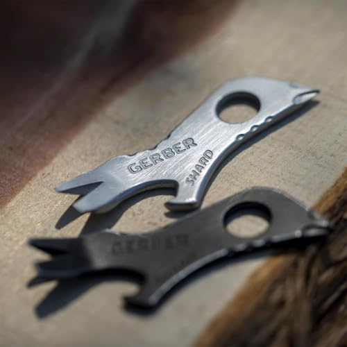 Sleutelhanger, multifunctionele sleutelhanger met flesopener, schroevendraaier en draadstripper, EDC-apparatuur en accessoires, grijs 5