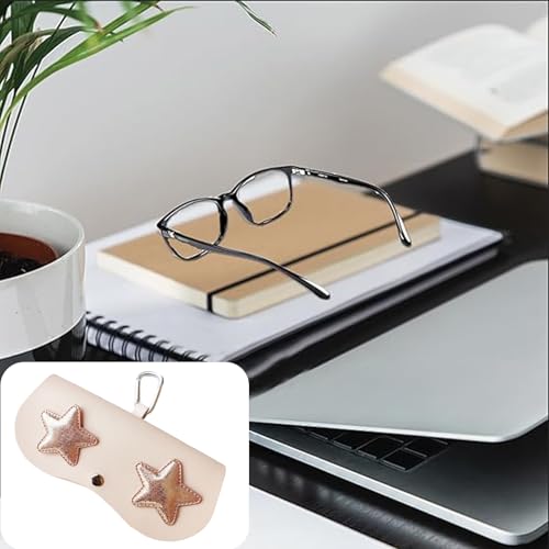 4 stuks glazen geval, draagbare glazen Case Bag, mode zonnebril geval, lederen zonnebril zak, om uw bril als je gaat, zwart, bruin, roze, blauw 5