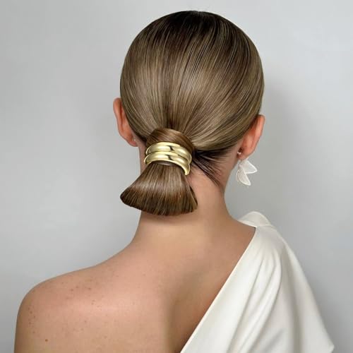 6 stukken metalen haar boeien Ponytail haar boeien goud haar accessoires elastische haar boeien haar band gesp voor vrouwen meisjes dagelijks reizen partij 3