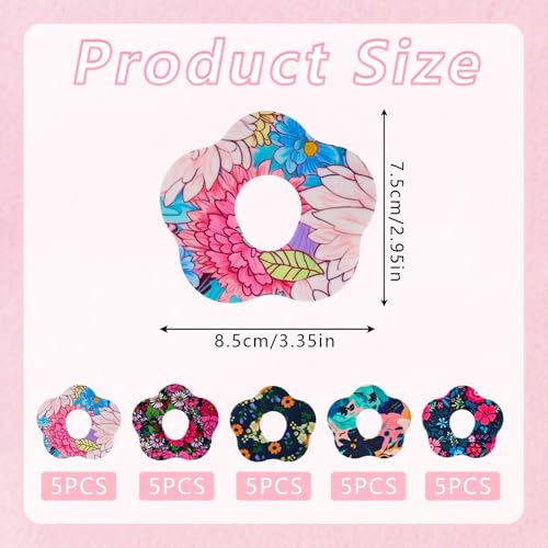 25Pc Zelfklevende Patches voor Dexcom G7, Non-Woven Stof Over Patches met Gat Bloemvormige Waterdichte Sensor Stickers Compatibel met Dexcom G7