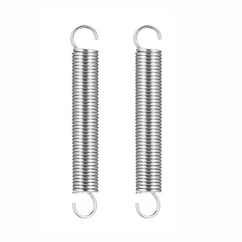 2 stuks Spanning Veren Springs Spanningen met haken, Roestvrij staal Spanning Spring, Dubbele Haak Spring, Drukveren, 0,05" x 0,9" x 1,18"