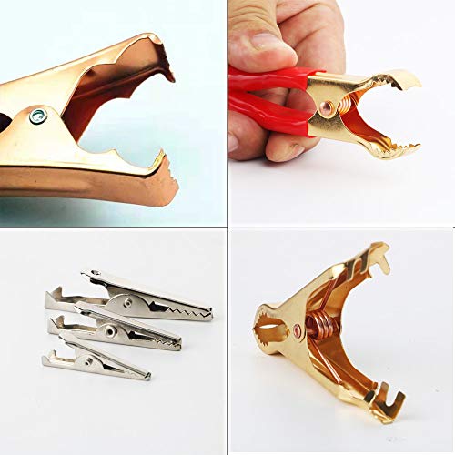 16 stuks Geïsoleerde Crocodile Clips, Auto Crocodile Clips, Batterijkabel Clips, Grote Hardware Crocodile Clamp set voor elektrische test schakelen 4