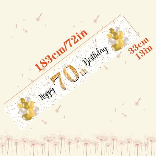 Gelukkig 50ste Verjaardag tafelloper 50e verjaardag man inrichting keuken ettafel inrichting tafelband verjaardagsfeest tafelkleed inrichting voor thuis, wit en goud 5