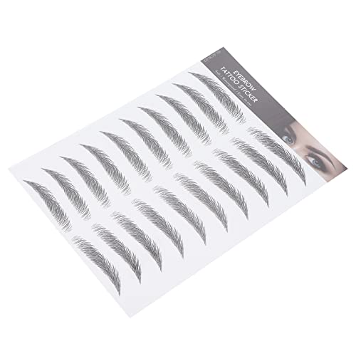 6D Eyebrow Tattoo Sticker Professional Waterproof Eyebrow Transfer Sticker Eyebrow Makeup Tool voor vrouwen en meisjes (zwart)(BLACK-02)