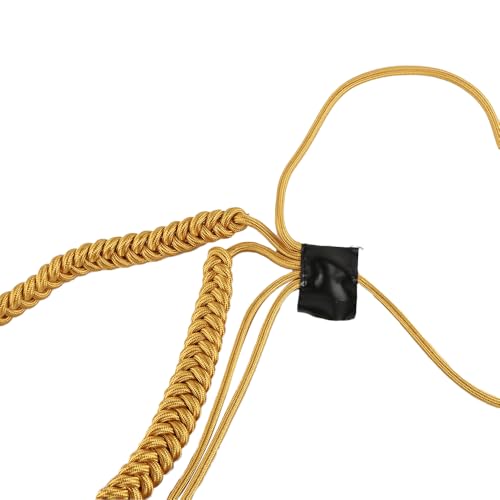 Gold Epaulettes Aiguillette Gevlochten schouder koord Badge voor Uniform Cosplay kostuum DIY Kleding Decoratie Accessoires Goud 4