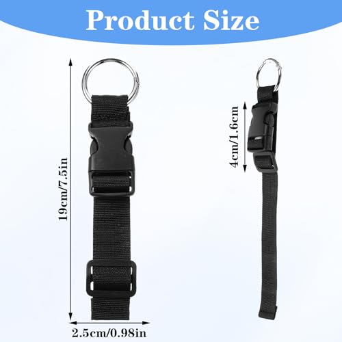 Voeg een tas Bagagebanden, 4 stuks coat gripper verstelbare bagage haken houder koffer riem bandjes dragen clips met bagage connector en haak reis accessoires voor het dragen van uw extra tassen 4