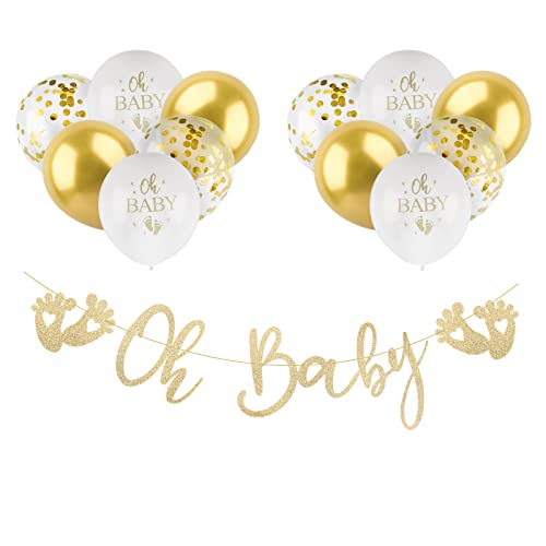 Pack of 13 Party Decoration Baby Garland, Rose Gold Decoratieve ballonnen Decoratie voor feest, Baby Douche, Verjaardag, Baby Doop, Communie, Baby Douche