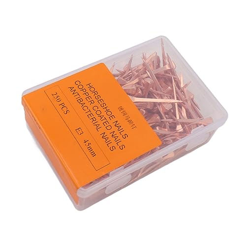 Koperen hoefijzernagels, Roestvrij rechtse hoefijzernagels 250 stuks Flexibel met opslagbox voor veebedrijven (45mm E3) 4