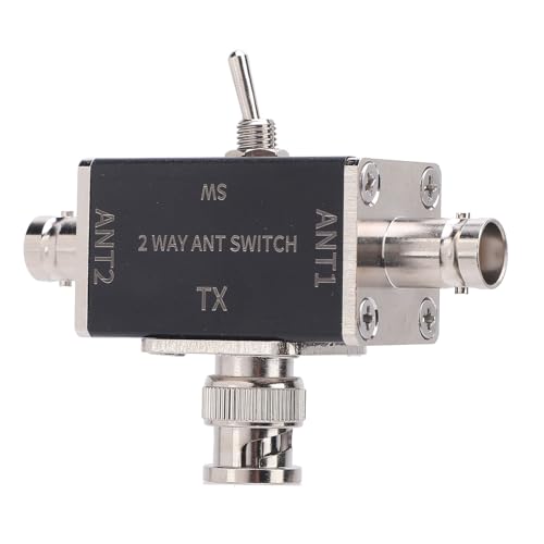 2 -way Antenna Switch Wide Frequency Range High Power Handling with BNC -Antenna Switch Manual for Cutoff and Earth Whisk