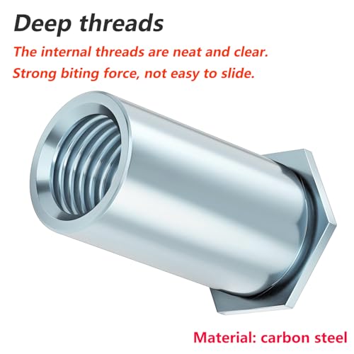 20 st Rivet Noten, Hex Rivet Nut, M3 x 8mm Vrouwelijke Thread Walk Noten, Rivet Nut Gemaakt van Galvanized Carbon Steel voor staal, Legering, Metaal 4