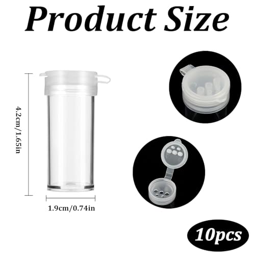 Verpakking van 10 Mini Salt Shakers 5g Mini Salt Shakers voor on the Go Food Grade PS Salt Shaker Small Salt Shaker met Lid Mini Spice Shaker Small Salt Shaker Small Salt Shaker voor Familie, Camping, Reizen