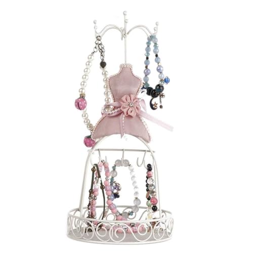 Sieraden Stand voor mode ketting Sieraden Stand Rotatable voor ketting armbanden Oorbellen Presentatie Princess Jurk met sieraden Stand (03)