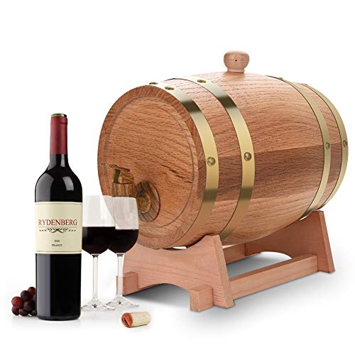 Wijn, Oak Barrel, 1.5/3/5/10L, Oak Barrel voor wijn, Whisky Tequila, Wine Dispenser, Houten Barrel, Leakproof (3L)