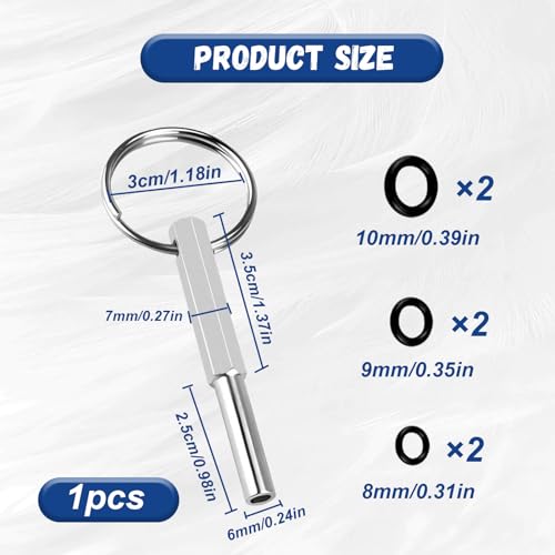 Ovale hoofdsleutel, Ovale hoofdsleutel met sleutelhanger, Koffiezetapparaat sleutel, Ovale hoofdsleutel, Compatibele Jura/Krups Siziliana/AEG Volledig automatische koffiemachines voor het demonteren van Brewing Group