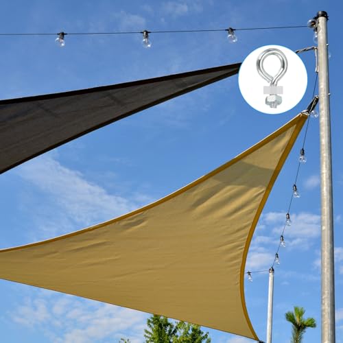 M8 x 30mm oogschroeven, 10 st koolstofstaal, draadschroeven, ooghaakschroeven met noot voor het ophangen of beveiligen van kabels, zilver 5