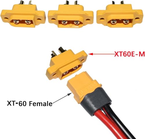 5 paar XT60E-M XT-60 Plugs Man XT60E-M Flush-Mount Plug Lipo Batterijconnectoren 2 Pin Connector Kabelplug voor modellen DIY 5
