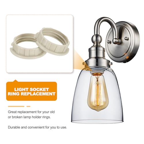 Ringen G9 Lamp Socket, 12 stuks Adapter Lampschade houder Ring Legering voor Lamphouder G9 Keramische, Zilver/Wit 4