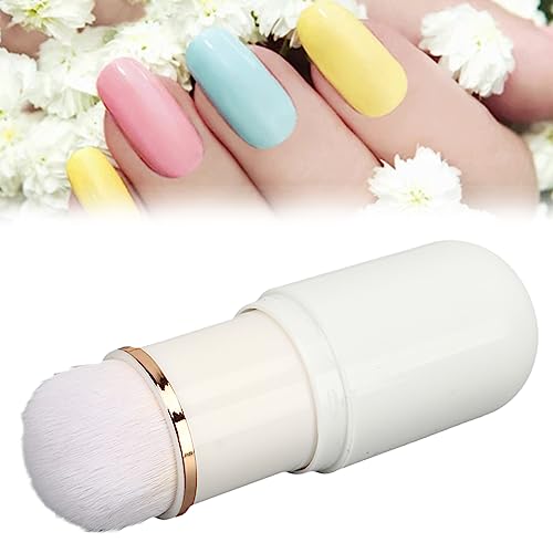 Nagel Art Dust Powder Remover Brush, Nail Art Dust Cleaner Brush, Zachte Kabuki Cleaner Brush voor make-up, Nagel Dust Brush Nail Art Dust Powder Remover Brush, Gifts (White) 4