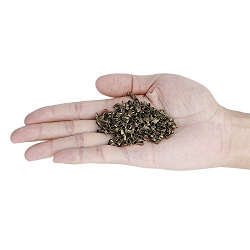 Hanger Clasps, 300Pcs/Bag sieraden het maken van klemmen haken Set hanger Connector Knijp Clips Clasps Snap sieraden bevindingen Legering Bail voor DIY Craft sieraden armband(Bronzen)