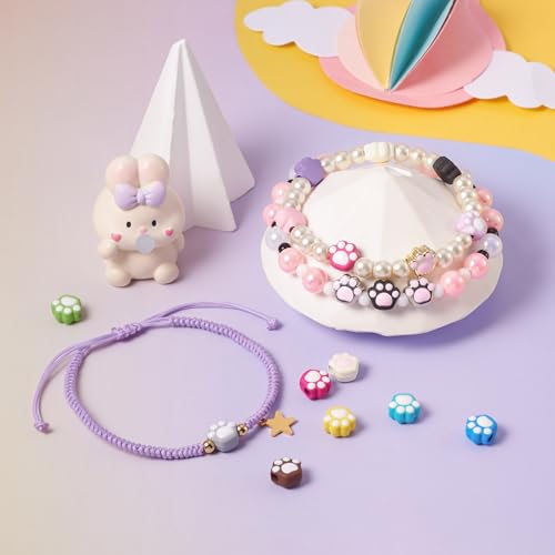 34 st. Kat Paw Afdrukken Emaill Kralen Paw Afdrukken Legering Emaill Spacer Kralen 17 Kleuren Spray Printed Cute Animal Spacer Kralen voor DIY armband ketting sieraden maken