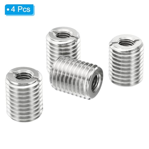 Thread Adapter Sleeve Reduction Nut 4 st M20 x 2,5 man tot M10 x 1,5 vrouw reparatie invoegen Nut Schroef Reducer Roestvrij stalen bevestigingsmiddel 25m m 3