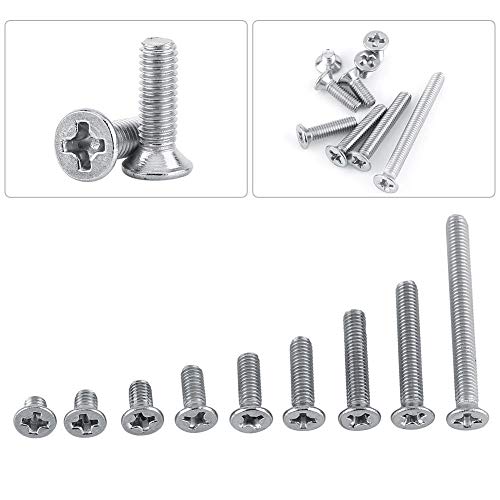 100Stuks/Bag M3 Machine Schroeven, 9 Types M3 Plat hoofd roestvrij staal SS304 Machine Countersunk Schroef Bolt bevestiging (6mm) 5