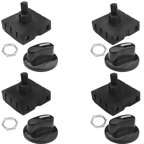 Governor Set van 4 4 Levels 3 Speed Rotary Switch 120V-250V 10A Speed Selector voor Ventilatorverwarmer met Knob