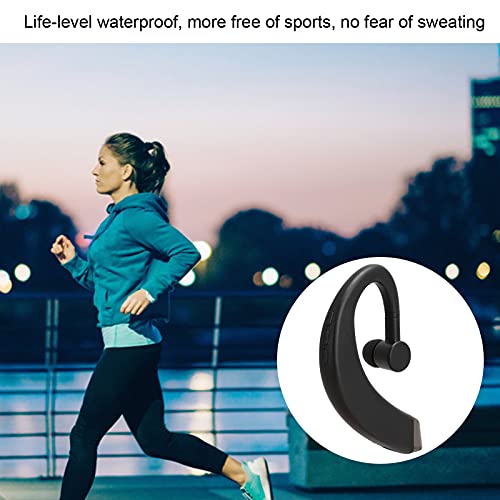 Oorhaak Bluetooth Draadloze hoofdtelefoon, Noise Cancelling Waterdichte Sport Theadset, HIFI Real draadloze Bluetooth enkele oordopjes (zwart) 3