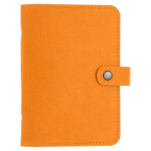A6 Notebook Binder, 6 ringen Vilt los blad Navulbare ronde ring Binder met vulpapier Compartiment, Budget Binder dagboek Accessoires, Oranje