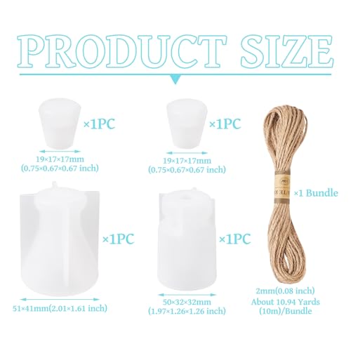 2 st. Drift Fles Silicone Mold Epoxy Resin Wish Fles Casting Molds DIY Crystal hanger Ornament Home Decor Droge Bloem Fleshars mal met Jute Cord