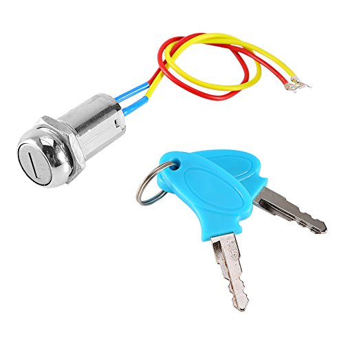 2 Wire Ignition Key Switch, Universal Motorcycle Ignition Switch Ontsteking Switch met sleutel voor Scooter, ATV, Karting, Opvouwbare fietsen, Elektrombile Automotive Switches