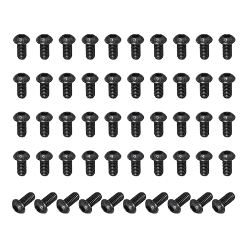Verpakking van 50 Allen Schroeven M6-1x15mm Legering Staalkwaliteit 10.9 Allen Schroeven Volledige Machine Schroefdraad voor Auto Motorfiets Boot Montage Accessoires