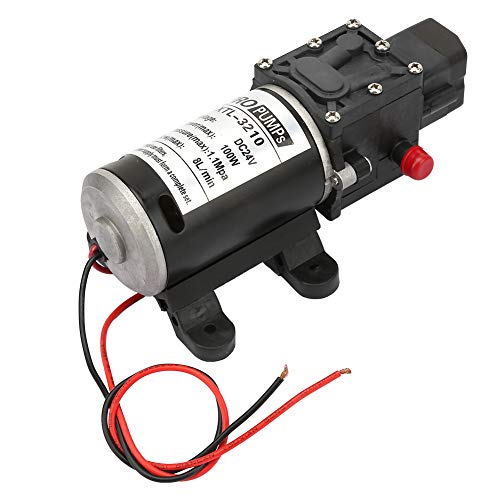 Micro Diafragm Pump, 24 V, 100 W, 8 L/m, Elektrische Hogedrukwaterpomp, Zelf-Priming Pomp, Waterdruk Diafragm Pomp met drukschakelaar voor het reinigen van voertuigen van industriële planten, Membrane