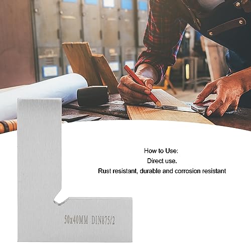 Machinisten Shop Haak, Carpenter Square Liniaal 50 X 40 Mm, Gemakkelijke Traceren voor Markering 4