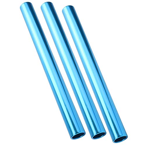 Relay Race Baton, 3Pcs Aluminium Track en Field Relay Baton Sports Relay Race Baton Track and Field Sprint Match Batons (Blue) Athletics 5