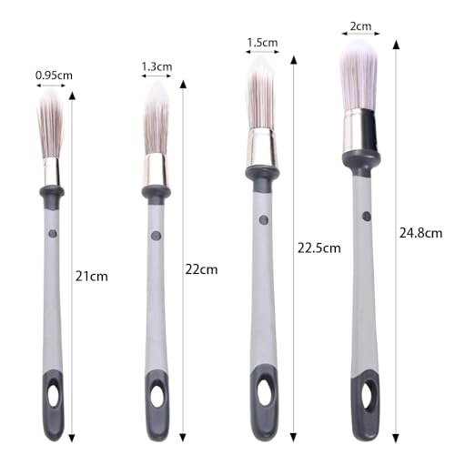 4Stuks Penselen voor wanden set kleine verf penseel penselen verfraaien schildergereedschap voor Baseboard Hoeken Randen Plafondjes vrijmetselen behang van penselen