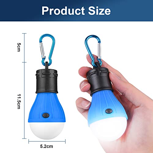 Verpakking van 3 Campinglamp, LED Campinglamp, LED Campinglantaarn, Tentlamp, Campinglamp met Carabinerhaak, Noodverlichting, Campingverlichting voor avontuur, Vissen, Stroomuitval, Waterdicht
