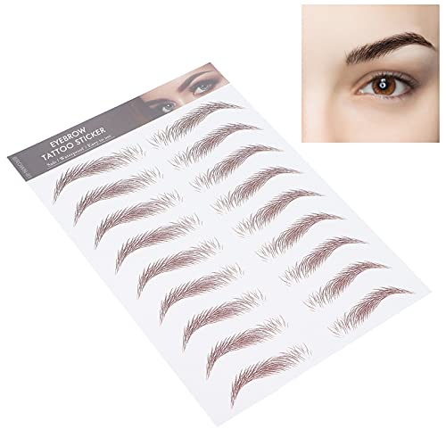 6D Eyebrow Tattoo Sticker Professional Waterproof Eyebrow Transfer Sticker Eyebrow make-up tool voor vrouwen en meisjes (Brown)(Brown-01) 4
