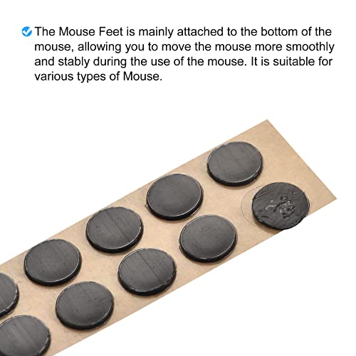 Ronde muis voeten schaatsen Pads 0,7mm voor Gaming Mouse voeten vervanging zwart 40Scs 3