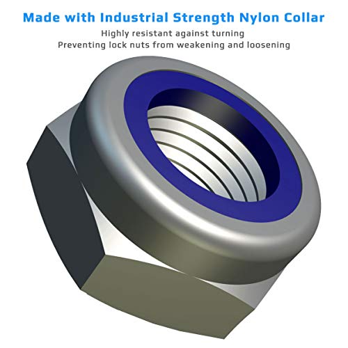 M22 Zink Vergulde Legering Staal (5 st) Zelfvergrendelen Nut Nylon Lock Nut Lock Nut Slip Nylon Hex Nut (22mm Ø)