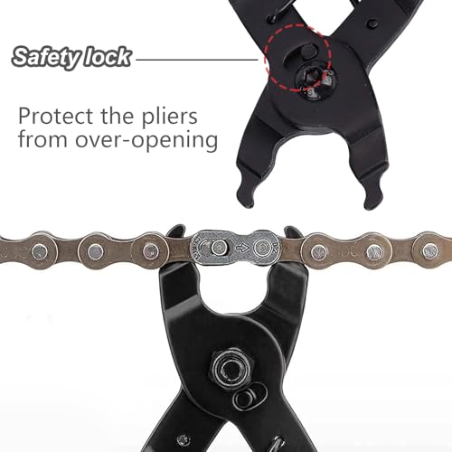 Kettingvergrendelingstangen, kettingvergrendelingstangen, kettingtangen, fietsketting, 2-in-1 opener en tangen, fietskettinggereedschap, mountainbikekettingtangen voor kettingherstel (16,5 cm) 4