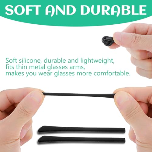 Glazen Bracket Covers 8 Paren Silicone Glazen Hackets Non-Slip Glazen Hacket voor Eyewear Reparatie Onderdelen (Zwart) 4