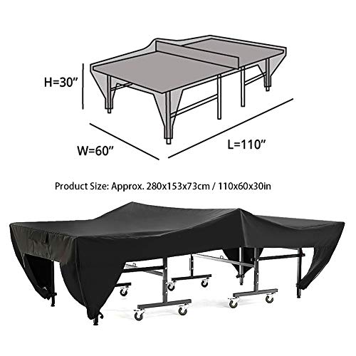 Outdoor Tafel Tennis Waterdichte Zwarte Cover Pong Tafelhoes Stofdicht Ontvouwde Platte Beschermer