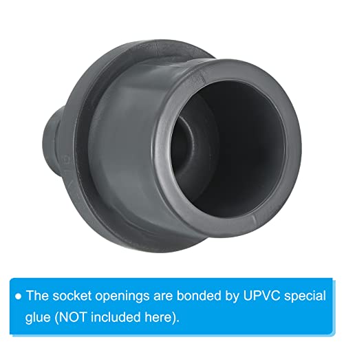 UPVC Reducer Pipe Fitting 32x16mm, 3 Pack Straight Coupling Adapter Connector, Grey 5