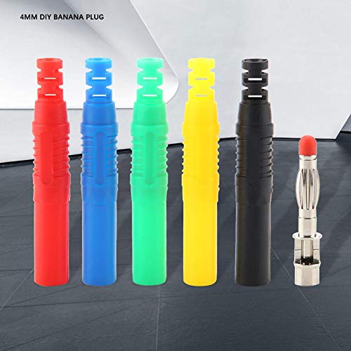 Verpakking van 10 Banana Plugs Adapter P3013 Geïsoleerde Banana Plug 4mm Vernikkeld Koper Straight 4mm Banana Plug Solder Kabelplug 5