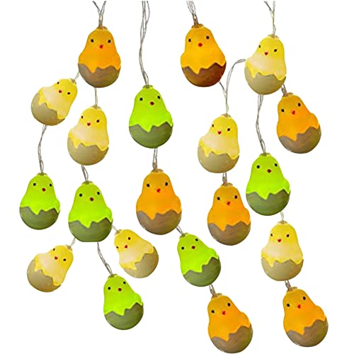 LED-stringlampen 20 LED's Paaseieren String verlichting 3 m met Timer Batterij Bediend, Paaseieren Pasen Decoratie voor Binnen, Paaseieren Party Decoratie Pasen Decoratie