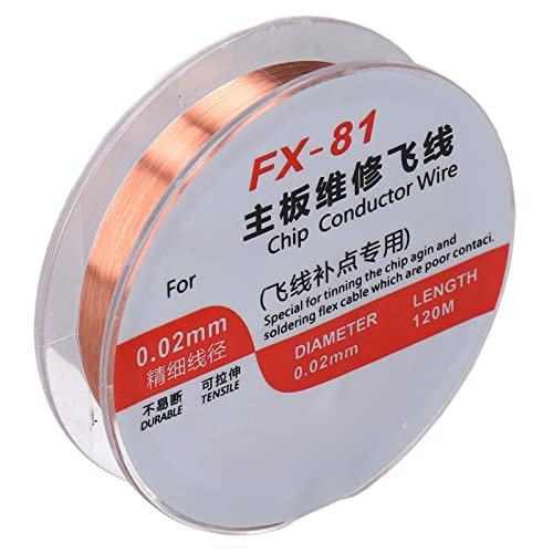 Geëmailleerd draad, hoge elektrische geleidbaarheid Geïsoleerde rekbare koperen wire Niet onderbreken 5 stuks voor flexibele kabels (FX 81 0,02mm Dia) 5
